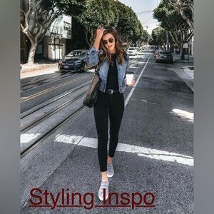 French Cuff Fitted Denim Jacket.